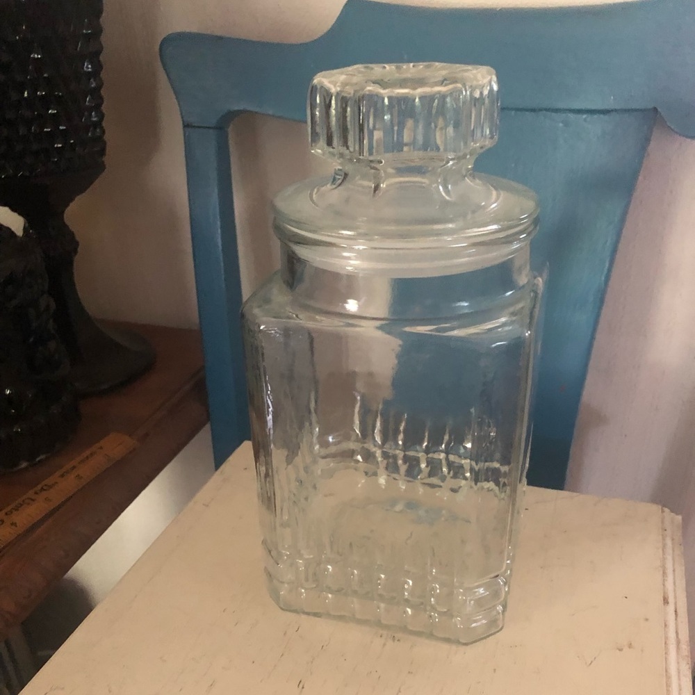 Vintage Cut Glass Storage Canister
